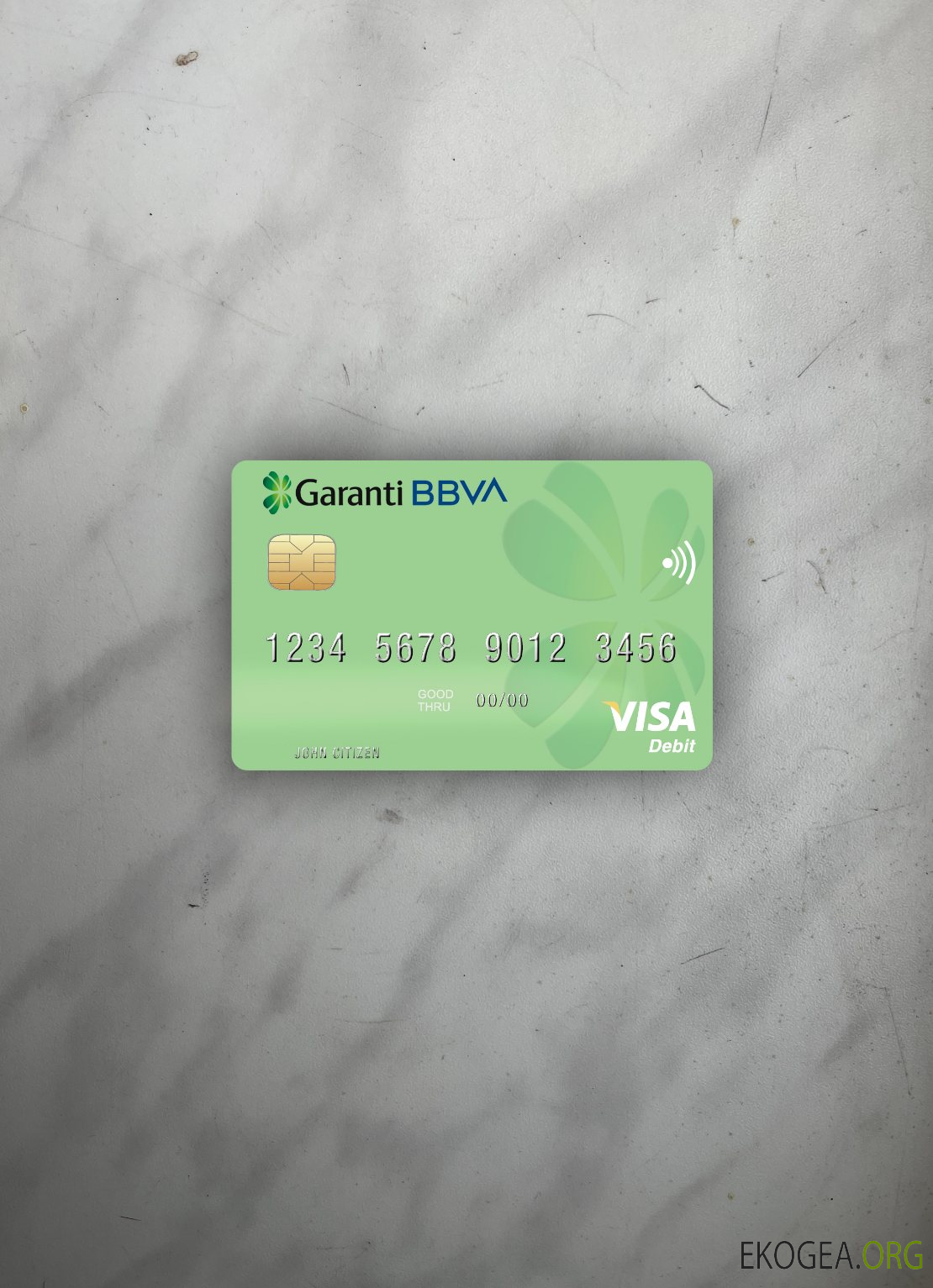 Roumanie Garanti BBVA visa carte de débit photolook ,